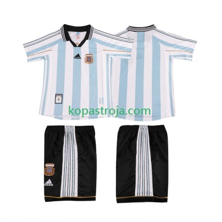 Billiga Fotbollströjor Argentina Retro Barn Hemma tröja 1998 Kortärmad